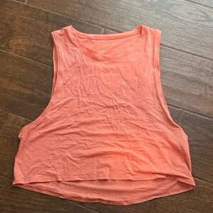Lululemon Coral Cropped Muscle tank